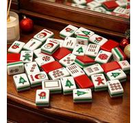 Christmas American Mahjong Set, 160 Acrylic Deep Engraved Majiang