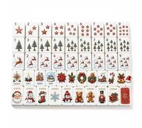 Christmas American Mahjong Set, 160 Acrylic Deep Engraved Majiang