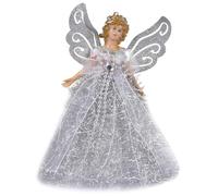 Christmas Angel Decorations - Christmas Hanging Dolls For Front Door, Winter Seasonal Pendants For Party Ornaments, Christma Treetop Fairy Toys with Dress For Boys and Girls, 22 * 13cm