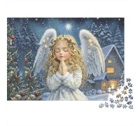 Christmas Angel Prayer Colourful Angel Girl Praying 1000 Pcs Jigsaws for Adults The Impossible Challenge Fun Present 70x50cm/1000pcs