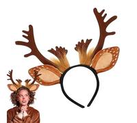 Christmas Antler Headband - Cute Realistic Deer Antlers Headband, Christmas Reindeer Antlers Headband, Cosplay Deer Costume, Animal Ears Headband, Boppers Hats - for Annual Holiday, Photos