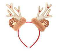 Christmas Antler Headband for Women, Deer Ears Headpiece with Bells