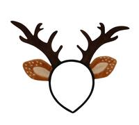Christmas Antler Headband - Reindeer Headband Adult | Cute Realistic Deer Antlers Headband | Festive Christmas Accessories, Cosplay Deer Costume for Christmas (fabric + PP)