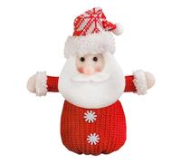 Christmas Bag - Reusable Knitted Holiday Candy Pouches - Christmas Doll Gift Bags | Santa Snowman Small Cloth Sack | Reusable Treat Bag For Kids | Eve Party Favor Decoration