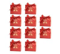 Christmas Bags - 10 piezas atado presents bags, festive Treat Bags for Candy Galletas and Small Presents, Decorative Holiday Wrapping for Family Celebrations School Parties, 7.09x5.91x0.39