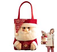 Christmas Bags Bulk, Christmas Candy Bags with Santa Design Christmas Parties Decor, Multifunctional Santa Bag, Christmas Presents Tote for Candies, Chocolates and Toys