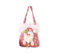 Christmas Bags, Christmas Treat Bag, Christmas Sweet Bag, Christmas Candy Bags, Flannel Holiday Bags, 12.01x6.5 Inches Goody With Lovely Deer Design Christmas Bags With Handle For Christmas
