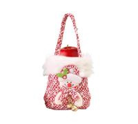 Christmas Bags, Christmas Treat Bag, Christmas Sweet Bag, Christmas Candy Bags, Flannel Holiday Bags, 12.01x6.5 Inches Goody With Lovely Deer Design Christmas Bags With Handle For Christmas