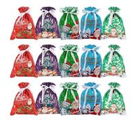 Christmas Bags - Christmas Wrapping Bags | Christmâs Gift Bag | 15piece Reusable Pouch | Wrapping Candy Bag Holiday Decor for Chocolate Toys Jewelry Kids Adults Friends Birthday Festival Wedding