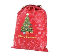 Christmas Bags - Reusable Non Woven Pouch | Christmas Cookie Bags Perfect for Holiday, Winter Party, Candy Treat, Small Toys Storage, Winter Celebration or Seasonal Use