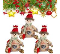 Christmas Bags Zipper Design, 2026 New Reusable Christmas Zipper Gift Bags, Large Fabric Doll Gift Bag, Thickened Felt Material for Presents, Apples, Candies and Gift (3Pcs-B)