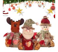 Christmas Bags Zipper Design, Reusable Christmas Zipper Gift Bags for Packaging of Presents Candy Fruit and Festival (3pcs-d)