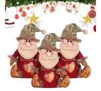 Christmas Bags Zipper Design, Reusable Christmas Zipper Gift Bags for Packaging of Presents Candy Fruit and Festival (3pcs-b)