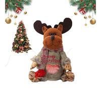 Christmas Bags Zipper Design, Zipper Design Christmas Treat Bag, Reusable Holiday Treat Bag with Drawstring and Seal, for Party and Festival Decor (Reindeer)