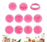 Christmas Baking Molds - Reusable Embossed Stamps, Party Pastry Cutters | Cookie Cutters Shapes for Kitchen Home Baking Party