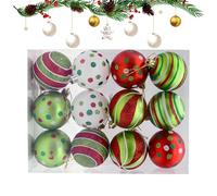 Christmas Ball - 12 Pieces Hangable Decor, 6cm Versatile Ornaments Balls For Christmas Trees - Sturdy and Secure Home Décor Accents For Indoor Outdoor Bedroom Window Store Home