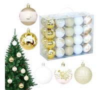 Christmas Ball Ornament, 40 Pieces Shatterproof Colorful Holiday Baubles Set, Sparkling Hanging Decoration, for Indoor Outdoor Christmas Tree Windowsill Yard Patio Porch Garden Party Display