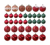 Christmas Ball Ornament Set - 36pcs Colorful Shatterproof Tree Baubles | Glossy and Matte with Hanging Strings, Decorative Christmas Ornaments for Indoor Outdoor Tree Patio Porch Garden, Multicolor
