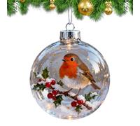 Christmas Ball Ornaments - 2.36x2.36x2.76 Inches Christmas Tree Pendants, Tree Bird Decorations, Festive Party Decor For Railing |Window Wall Store Party Fireplace Celebration Accessories