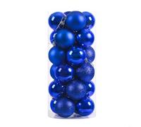 Christmas ball24pcs Glitter Christmas Ball Decoration, 3.2" Xmas Tree Hanging Ball, Xmas Party Supplies, Christmas Home Ornament, Wedding Hanging Decor Ball Set(Royal Blue)