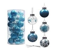 Christmas ballKid Safe Christmas Decorations, Unbreakable Xmas Balls, Tree Ornaments(Lake Blue)