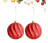 Christmas Balls | 2 piezas Assorted Colgantes Shatterproof Ball | Festive Holiday Baubles Tree Hanging for Indoor Outdoor Winter Home Family Wall Window