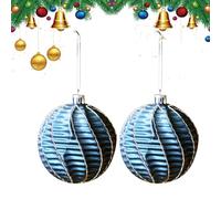 Christmas Balls | 2 piezas Assorted Colgantes Shatterproof Ball | Festive Holiday Baubles Tree Hanging for Indoor Outdoor Winter Home Family Wall Window