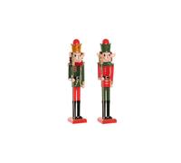Christmas bauble Home ESPRIT Multicolour Nutcracker Elf 11 x 10 x 54 cm (2 Units)