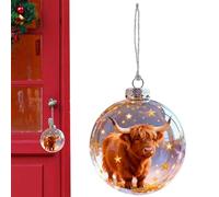 Christmas Baubles - 2.76 Inches Christmas Balls Ornaments, 3D Hanging Animal Balls Decoration | Seasonal Decorations For Wall Study Office Wreath Mantel Garden Backyard Staircase Front Doors