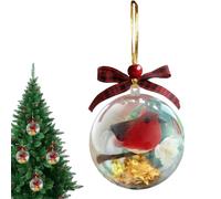 Christmas Baubles | Birds Christmass Glass Bauble Collection | Hummingbird Pendants Tree Ornaments for Halloween Fall Home Party Family Holiday Wedding Acción de Gracias Farmhouse Festive