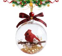 Christmas Baubles | Birds Christmass Glass Bauble Collection | Hummingbird Pendants Tree Ornaments for Halloween Fall Home Party Family Holiday Wedding Acción de Gracias Farmhouse Festive