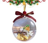 Christmas Baubles | Birds Christmass Glass Bauble Collection | Hummingbird Pendants Tree Ornaments for Halloween Fall Home Party Family Holiday Wedding Acción de Gracias Farmhouse Festive