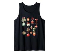 Christmas Baubles Retro Ornament Art Camiseta sin Mangas