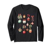 Christmas Baubles Retro Ornament Art Manga Larga