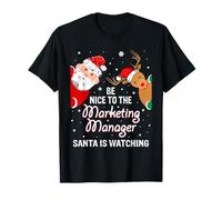 Christmas Be Nice To The Marketing Manager Santa Camiseta