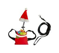 Christmas Bearded Dragon Costume Set, Comfortable and Safe Design, 11/6/3cm, Cosplay Long Wear Outfit, Pet Bearded Dragon Santa Hat Backpack, Easy To Use, For Holiday Show Cosplay