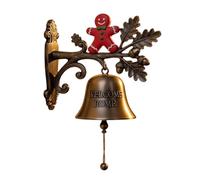Christmas Bell Decorations, Farmhouse Holiday Welcome Bell, 7,09 x 7,09 pulgadas Compact Heavy Duty Seasonal Hanging Decor for Living Room, Kitchen, Porch, Yard, Garden and Indoor Winter Display