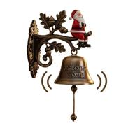 Christmas Bell Decorations, Holiday Welcome Bell, Farmhouse-Themed Hanging Decor, Festive Seasonal Accent for Entryway, Home, Kitchen, Porch, Yard, Garden, and Indoor Display