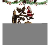 Christmas Bell Decorations, Holiday Welcome Bell with Festive Theme, Farmhouse Seasonal Decor for Entryway, Porch, Yard, Garden, Kitchen, and Indoor Home Display, 7.09x7.09 Inches