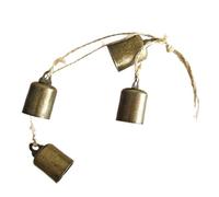 Christmas Bell - Iron, 18.11in Jingle Bell Bronze Farmhouse Decor | 4-Pack Hanging Bells, Holiday Doorbell Set For Wall, Window, Garden, Porch, Wreath, Wedding, Party