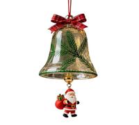 Christmas Bell Ornaments - Reindeer Santa Hanging Decor, Gold Holiday Bells, Sparkling Sound Charm, Decoration for Tree Wall Door Fireplace Garland, Holiday Ornament Set, 4.02x4.02x5.51 pulgadas