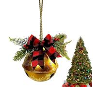 Christmas Bells - 14.57x5.91x5.91 Inches Giant Christmas Bells, Xmasa Hanging Ornaments, Decorations With Bow | Garden Metal BellsOrnaments For Porch Yard Party Winter Holiday Accessory