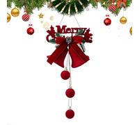 Christmas Bells - Flocked Fabric 36x19.5x8.5cm | Christmas Bell Ornamen with Hangable Winter Party Decorative Pendant | Conmemorative Bell Ornament Front Door Tree Fence Garden Yard Patio