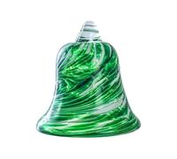 Christmas Bells - Tree Decorations Christmas | Aesthetic Party Decorations Glass Holiday Decor for Wall, Door, Window, Fireplace & Bedroom Wedding, Winter Holidays Indoor Outdoor Party Use, 8 x 9 cm
