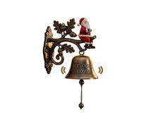 Christmas Bells, Vintage Welcome Doorbell, 7.09in Santa Claus Reindeer Snowman Design, Rustic Holiday Decoration, Jingle Bell Accent for Home, Yard, Garden, Indoor, Outdoor, Festive Decor
