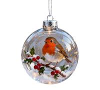 Christmas Bird Ornaments, Clear Holiday Pendant Decoration, Crystal Glass Hanging Birds with Shiny and Sparkling Light Reflection, Elegant Festive Accent, for Window Wall Door Store Party Fire