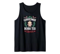 Christmas Boba Tea Squad Matching Family X-Mas Boba Crew Camiseta sin Mangas