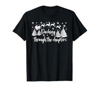 Christmas Book Lover Santa Dashing Through One More Chapter Camiseta