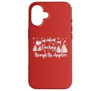 Christmas Book Lover Santa Dashing Through One More Chapter Carcasa para iPhone 16