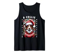 Christmas Border Collie Pun Walking In A Collie Wonderland Camiseta sin Mangas